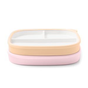 Clean Start Toddler Ceramic Divided Breakfast Plate - 2 Pack